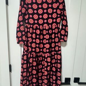 ASOS Petite Black Dress with Pink Floral Design